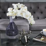Ec, Blue/white Spotted Vase 12.75"