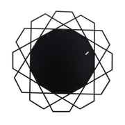Metal 35" Geometric Mirror, Black Wb