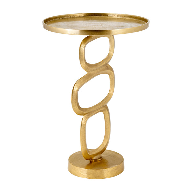 Metal, 15"d/22"h, Gold Ring Modern Side Table, Kd