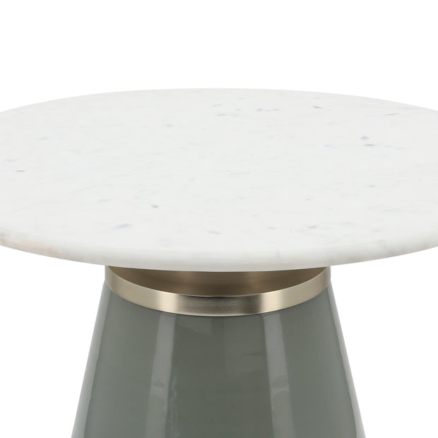Marble Top, 17"h Nebular Coffee Table, Gray