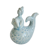 Ceramic 8" Mermaid Figurine, Green