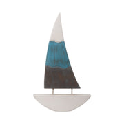 Wood, 19" Tri-color Sailboat, Multi