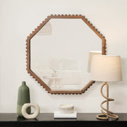 Wood, 32" Octagonal Mirror, Natural Wb