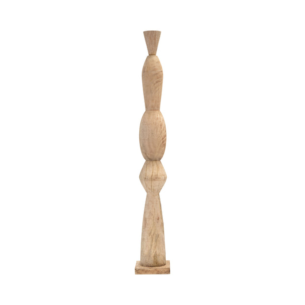 Wood, 48" Totem Pillar, Brown