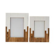 Resin, 4x6" 2-toned Frame, Natural/white