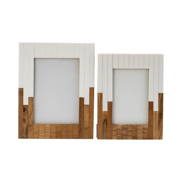 Resin, 4x6" 2-toned Frame, Natural/white