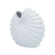 Cer, 10" Shell Vase, White