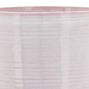 Ceramic 8" Planter On Stand, Cream Stripe