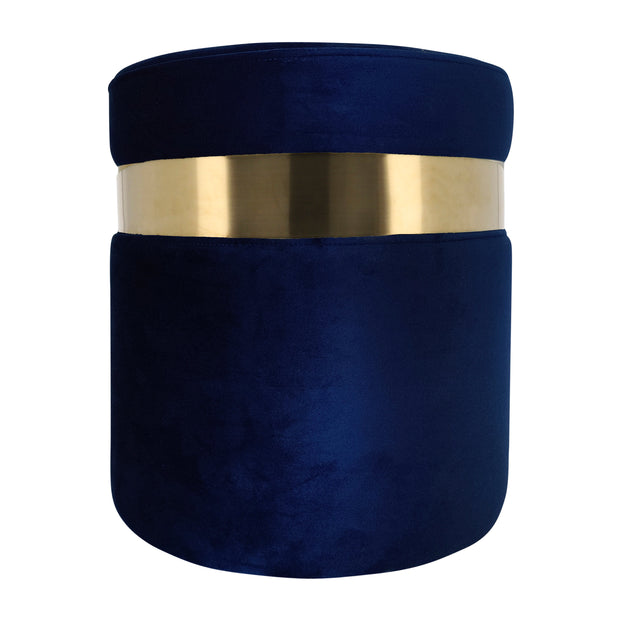 Belted 16" Ottoman, Navy