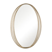 Iron, 26x39" Oval Mirror, Gold