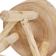 Wooden 16" Stool, Natural