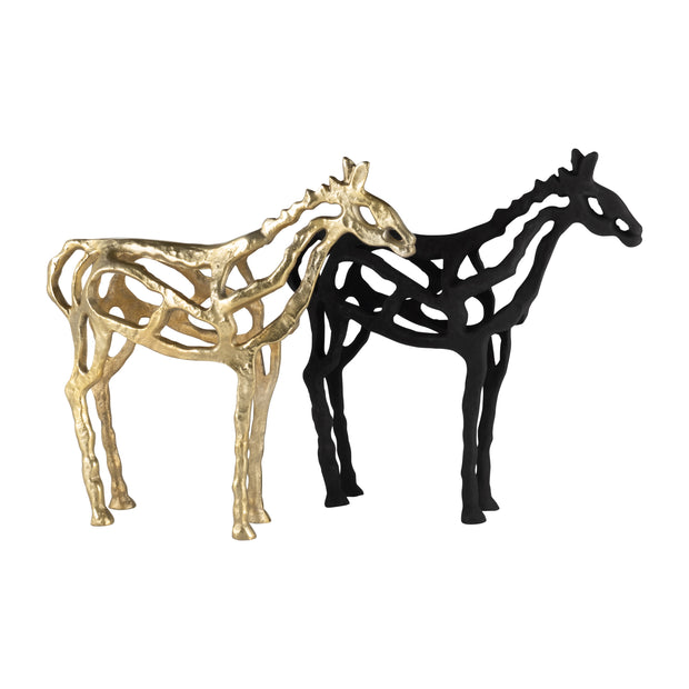 Metal,14"h, Horse Illusion Sculpture,black