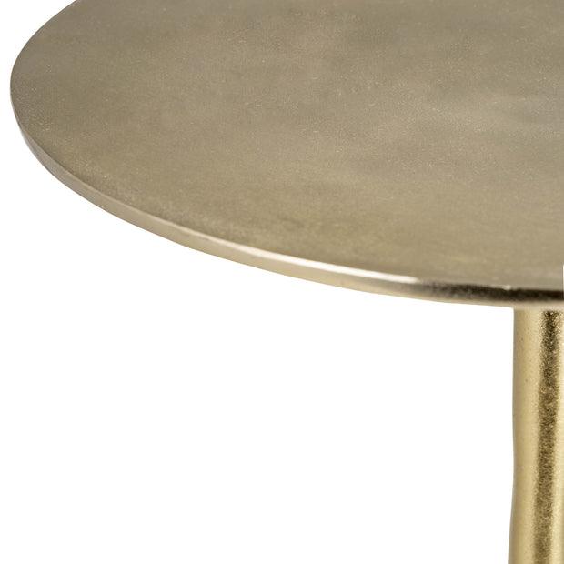 Metal,13x22"h,oval Base Side Table,gold Kd