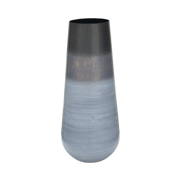 Metal 18"h Alabastron Vase, Multi