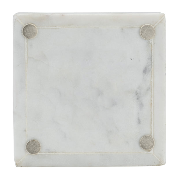 Marble, 5x5 Box - Knob, White