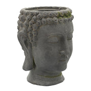 Resin, 11" Buddha Head Planter, Black