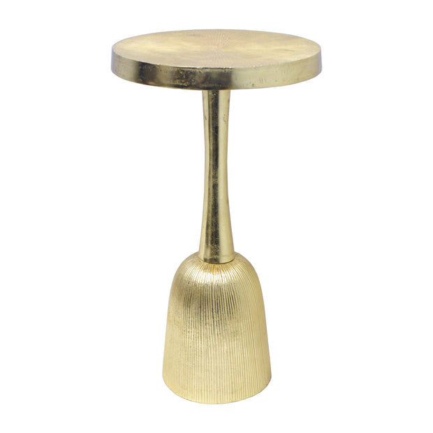 Metal, 12"dx22"h Side Table,  Champagne, Kd