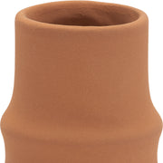 Cer,11",ring Pattern Vase,terracotta