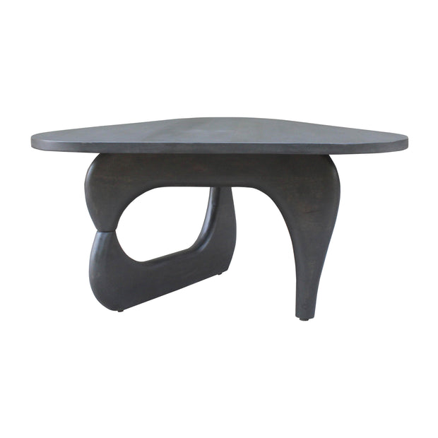 Wood, 18"h Modern Coffee Table, Dark Gray