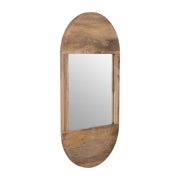 Wood, 34"lx18"w Oval Mirror, Brown