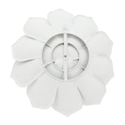Metal 17"  Multi-layer Flower Wall Deco, White/gol