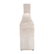 Ecomix, 13"h Abstract Vase, Antique White