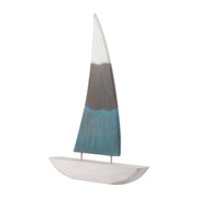 Wood, 27" Tri-color Sailboat, Multi