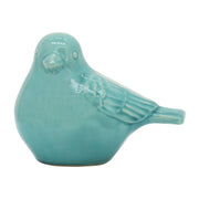 Ceramic Bird Figurine, 8" Sea Green